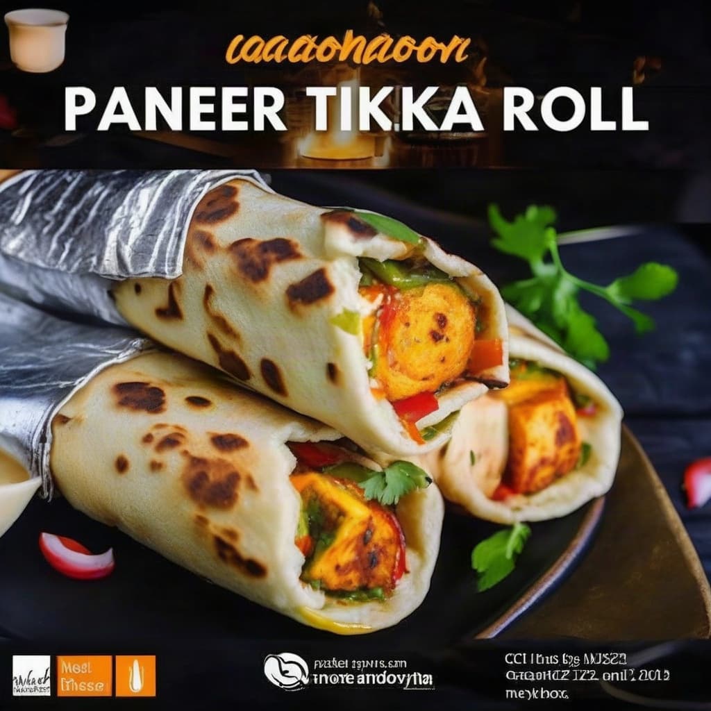 Paneer Tandoori Naan Roll